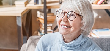 Senior woman smiling